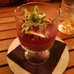 Black forest cheesecake at The Old Forge in Hayle