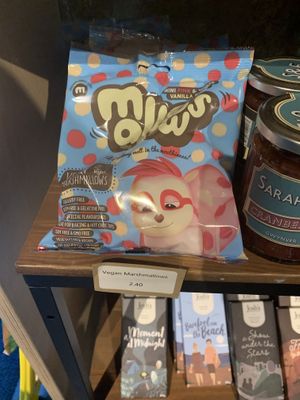 Vegan marshmallows for sale in the shop  at The Old Forge in Hayle