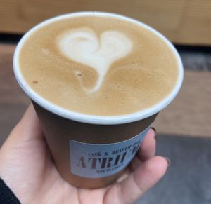 Oat milk latte  at Atrium in Reutlingen