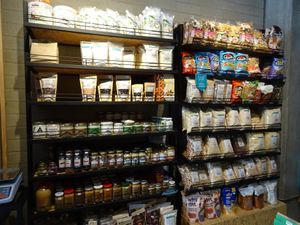 breakfast items, flours, nut butters, jams... at Frutos & Semillas in Medellin