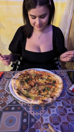 Vegan pizza  at That's Amore e Tarantella in Tenerife
