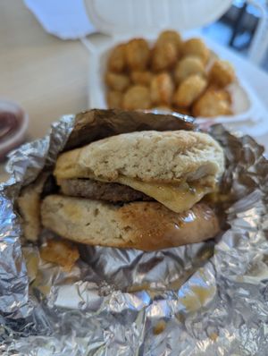 Breakfast sandwich at Mattie's Foods in Kansas City