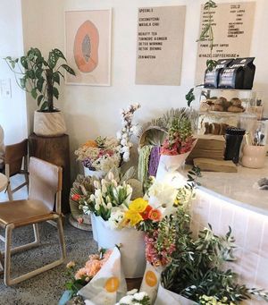 Fresh Flowers. at Nectar Juice House in Cabarita Beach