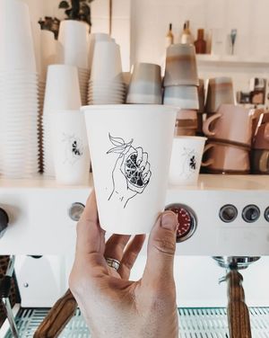 Macadamia, Almond, Soy and Oat Milk Coffees. at Nectar Juice House in Cabarita Beach