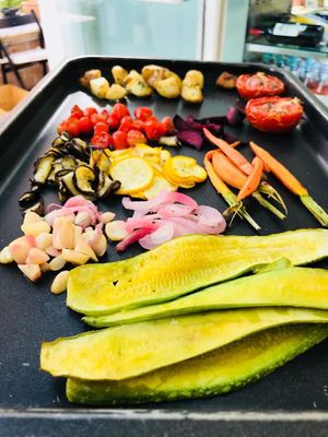 roasted vegetables at local EAT in Seoul