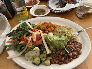 The vegan plate  at La Cocina de Luz in Telluride