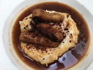 Bangers and mash at POP in Wellington