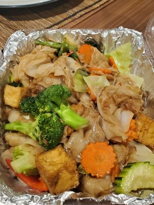 Vegan drunken noodles! at Golden Triangle Cuisine in Los Gatos