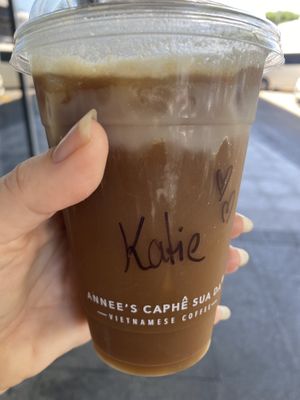 Love the Annee’s coconut water cold drip with coconut condensed milk. Not too strong and not too sweett  at Annee's Caphê Sua Da in Cairns