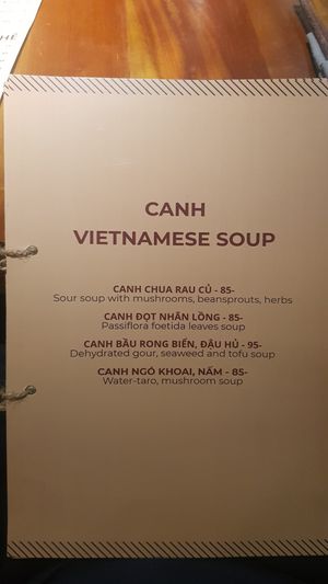 Menu 5/10 at Cu Va Re in Ho Chi Minh City