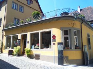 from outside at Café Lebenslust in Rothenburg Ob Der Tauber