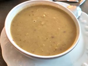 Endive and chestnut soup at IZBA in Perigueux