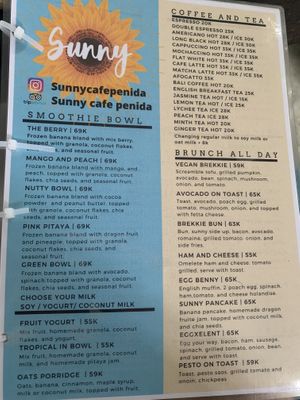   at Sunny Cafe in Penida Island