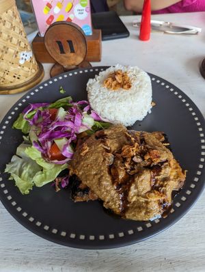 Tempeh steak at Sunny Cafe in Penida Island