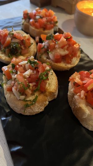 Bruschetta - delicious, lots of garlicc  at Sunny Cafe in Penida Island