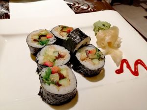 Vegan sushi at Asiaexpress Oishiibar in Heppenheim
