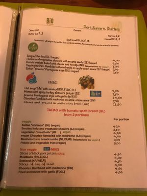 Starters & Tapas  at Marie e Oli's in Armacao De Pera