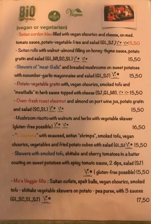 Main dishes  at Marie e Oli's in Armacao De Pera