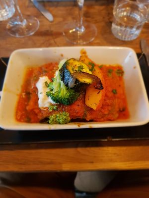 Lasagnas at Soya Cantine Bio in Paris