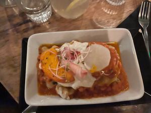 Lasagna at Soya Cantine Bio in Paris