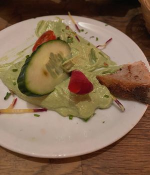 pesto tofu dip!  at Soya Cantine Bio in Paris