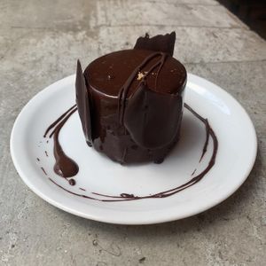 Chocolate Cake at Soya Cantine Bio in Paris