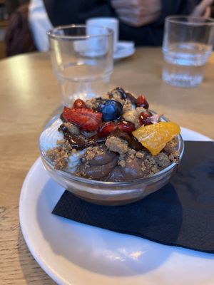 Choco vanilla verrine  at Soya Cantine Bio in Paris