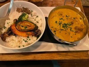 Vegetable curry  at Soya Cantine Bio in Paris