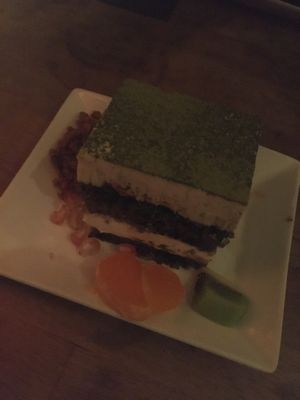 Matcha tiramisu  at Soya Cantine Bio in Paris