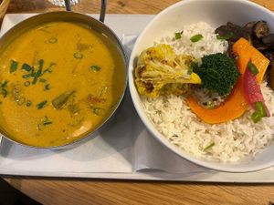 I think I ordered the curry  at Soya Cantine Bio in Paris