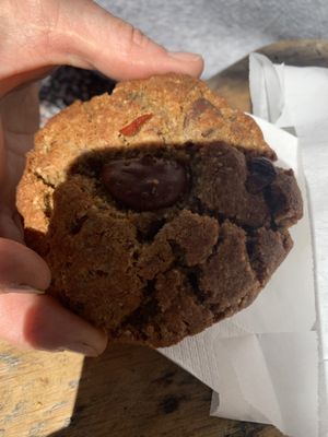 Choc hazelnut cookie   at Soya Cantine Bio in Paris