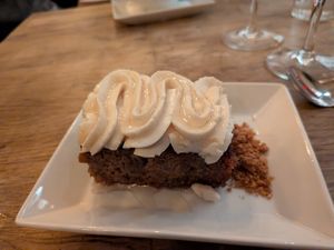 Carrot cake at Soya Cantine Bio in Paris