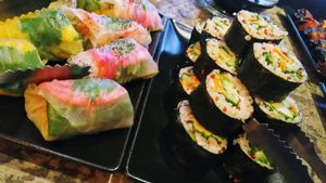 Lunch buffet at Soya Cantine Bio in Paris