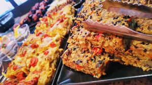 Lunch buffet at Soya Cantine Bio in Paris