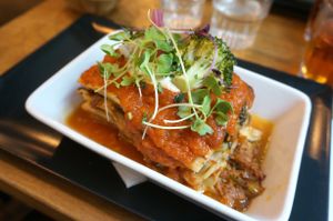 Lasagna at Soya Cantine Bio in Paris