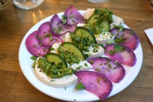 Mozzarella at Soya Cantine Bio in Paris