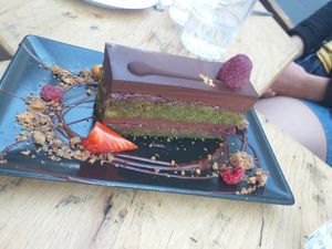 Dessert: vegan pastry of the day at Soya Cantine Bio in Paris