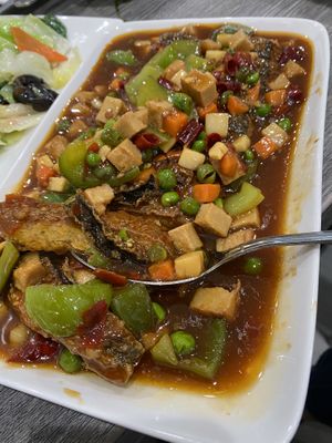 Veggie Roasted Fish(vegan) at House of Fortune in Rowland Heights