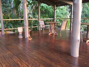 The yoga deck at Ikara Retreat Centre in Savegre De Aguirre