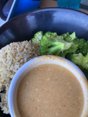 Rice with veggies and curry sauce at Fresh & Natural Thai Kitchen in Sedona