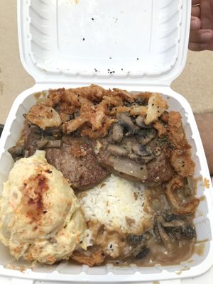 Hawwa burgersteak  at Badass Burgers in Honolulu