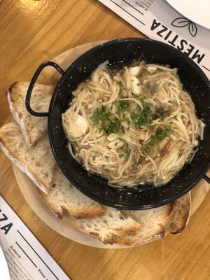 Enoki al ajillo  at MESTIZA in Valencia