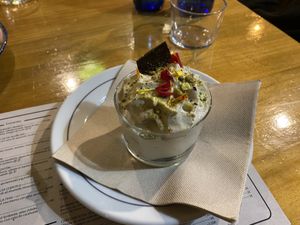 Cheesemousse vegana  at MESTIZA in Valencia