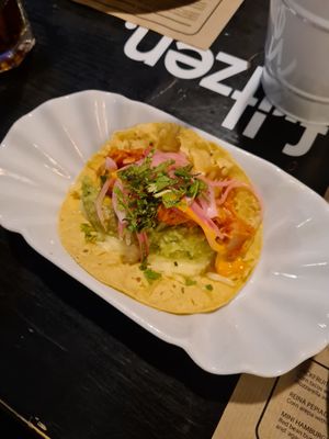 Jackfruit taco at MESTIZA in Valencia