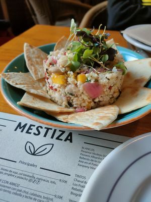 Tabouleh raw de coliflor y mango at MESTIZA in Valencia