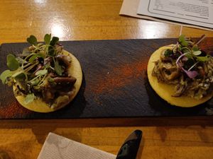 Mini arepas at MESTIZA in Valencia