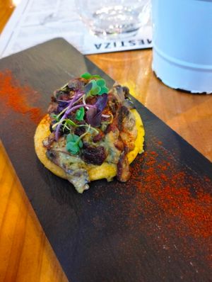 mini arepa at MESTIZA in Valencia