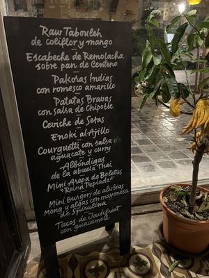 Menu  at MESTIZA in Valencia
