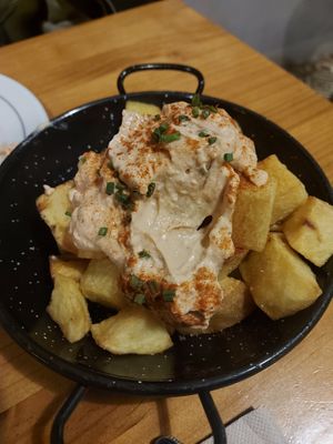 Potatoes bravas at MESTIZA in Valencia