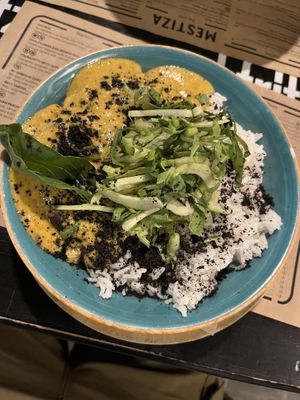 Massaman Curry with Rice 🍚   at MESTIZA in Valencia